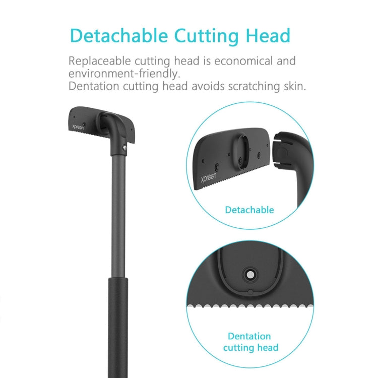 XPREEN XPRE034 Stretchable Handle Stainless Steel Blade Back Shaver Adjustable Back Razor with Lanyard for Men