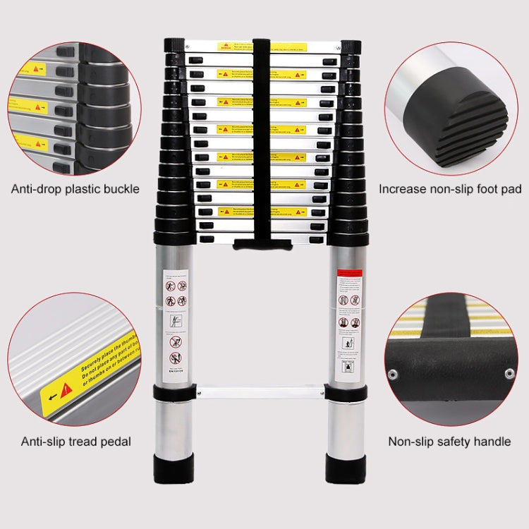 Multifunctional Thickened Aluminum Alloy Single-sided Telescopic Ladder, Size: 2m