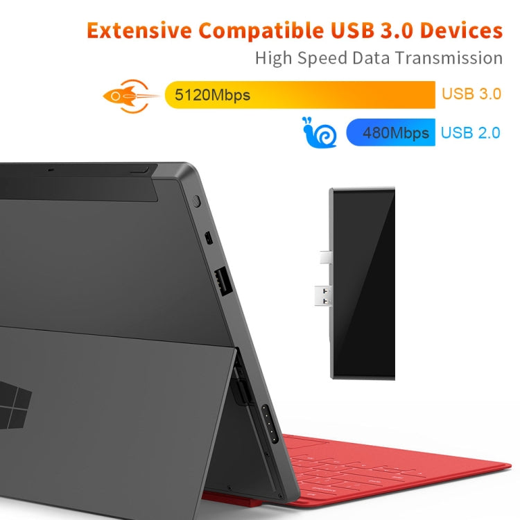 ROCKETEK SK-S5H 3 x USB 3.0 + HDMI + SD / TF Memory Card Reader HUB 4K HDMI Adapter