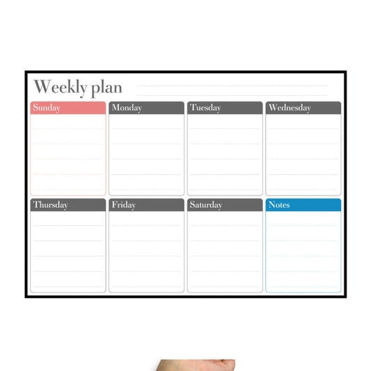 Magnetic Weekly Plan Refrigerator Magnet PET Magnetic Soft Whiteboard, Size: 29.7cm x 42cm