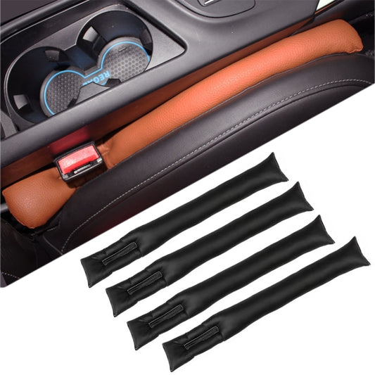 4 PCS Car Styling Accessories Seat Gap Filler Leather Pad Spacer Protective Softer Bar Slot Plug Car Gap Filler