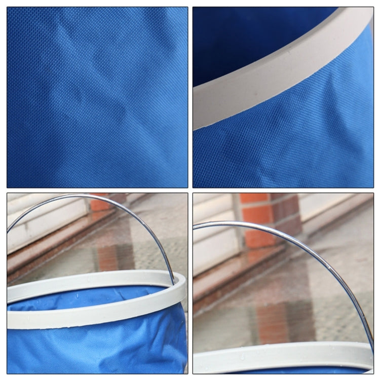 KANEED 11 Liter/2.9 Gallon Oxford Cloth Scalable Foldable Convenient Water Bucket for Camping/Car Washing/ Fishing/Hiking/Beach, Random Color Delivery