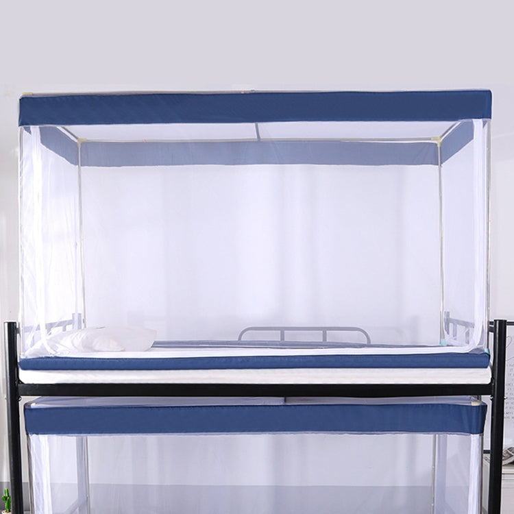 Student Dormitory Square Ceiling Zipper Mosquito Net Encryption Zipper Three Door Defence Mosquito for Upper Berth