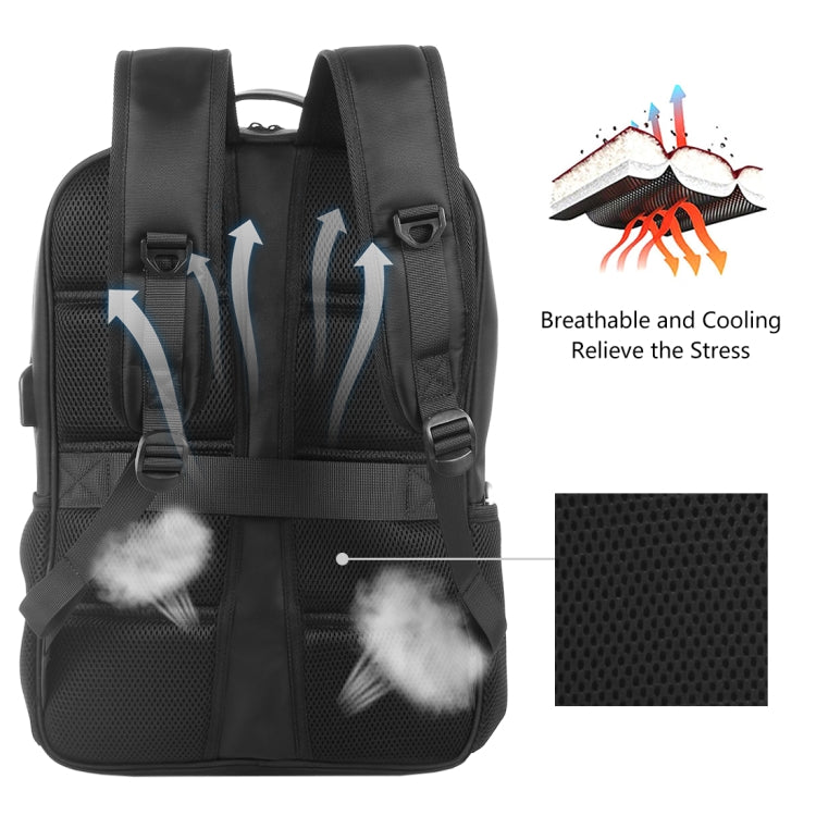 HAWEEL 14W Solar Panel Power Backpack Laptop Bag with Handle and 5V / 2.1A Max USB Charging Port