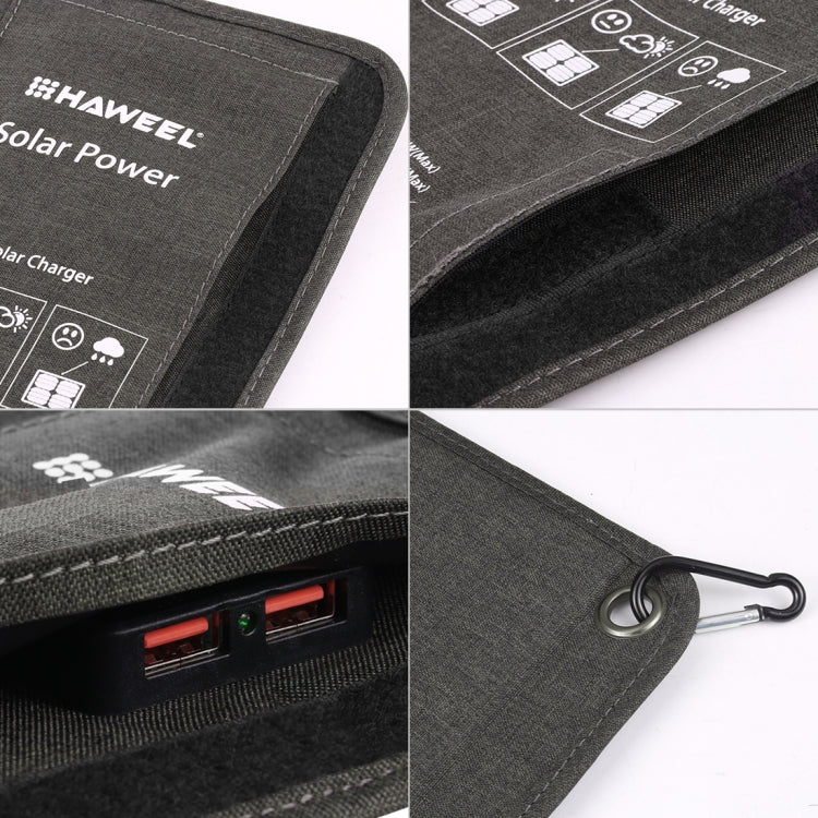 HAWEEL 28W Foldable Solar Panel Charger with 5V 3A Max Dual USB Ports