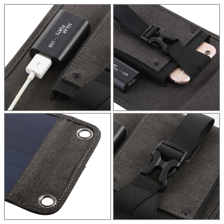 HAWEEL 14W 5V 2.4A Portable Foldable Solar Charger Outdoor Travel Rechargeable Folding Bag with 4 Solar Panels & USB Port, Size: S