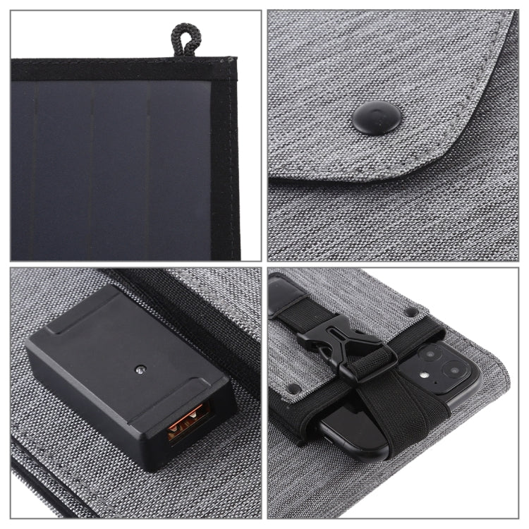 HAWEEL 14W Ultrathin Foldable Solar Panel Charger with 5V / 2.2A USB Port, Support QC3.0 and AFC