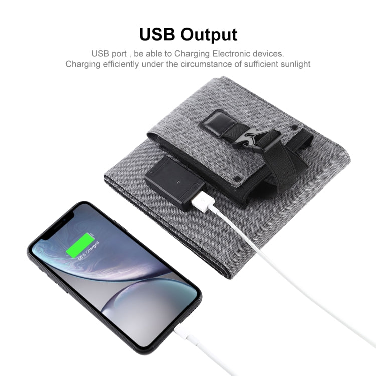 HAWEEL 14W Ultrathin Foldable Solar Panel Charger with 5V / 2.2A USB Port, Support QC3.0 and AFC