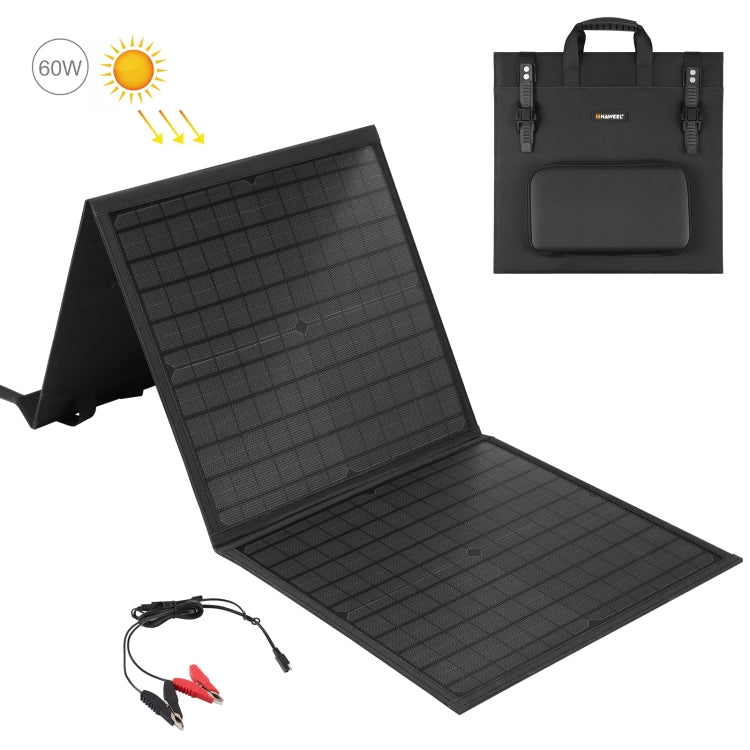 HAWEEL 60W Foldable Solar Panel Charger Travel Folding Bag