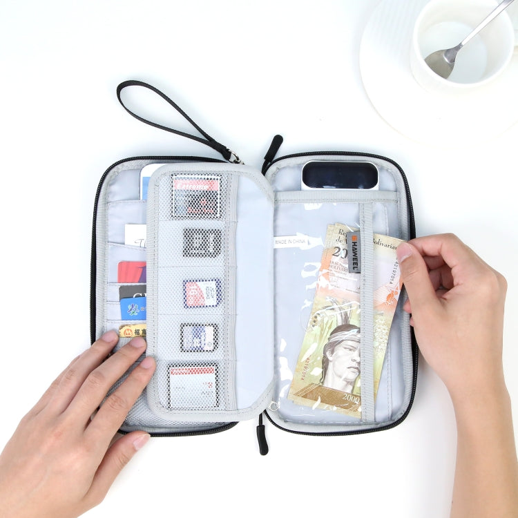 HAWEEL Clutch Bag Passport Wallet Document Organizer Credit Cards Case Bag