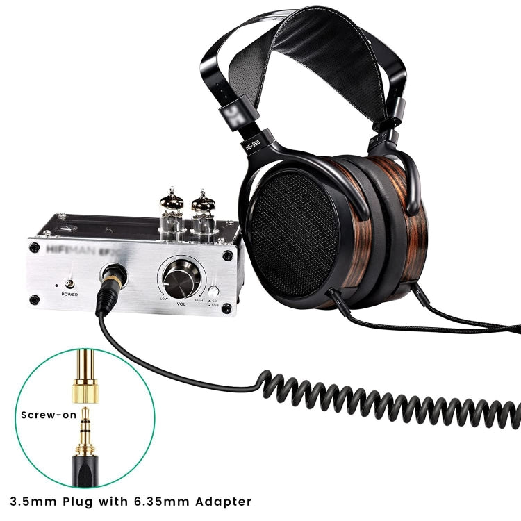 ZS0227 Headphone Dual 3.5mm Spring Audio Cable for Denon AH-D7100 7200 D600 D9200 5200