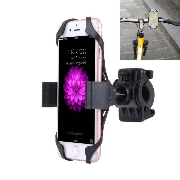 360 Degree Rotation Bicycle Phone Holder with Flexible Stretching Clip for iPhone 7 & 7 Plus / iPhone 6 & 6 Plus / iPhone 5 & 5C & 5s