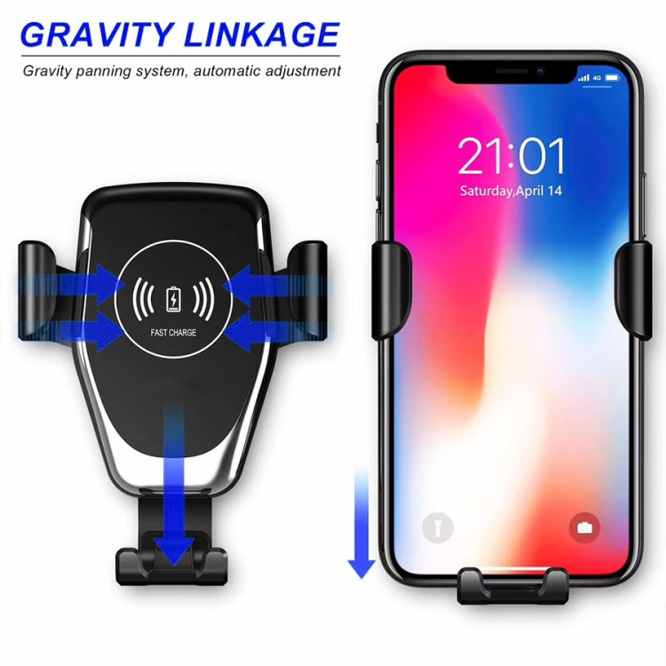 C6 Gravity Induction Car Qi Wireless Charger Fast Charging Air Vent Phone Holder