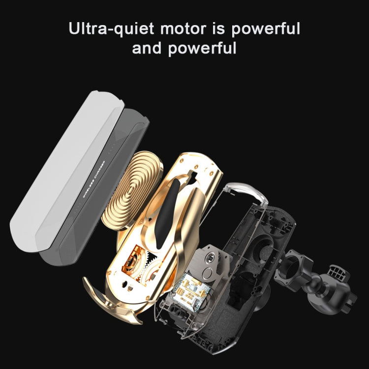 Q2 15W Universal Rotation Infrared Induction Magnetic Car Wireless Charging Mobile Phone Holder with Micro USB + 8 Pin + Type-C / USB-C Magnetic Connector