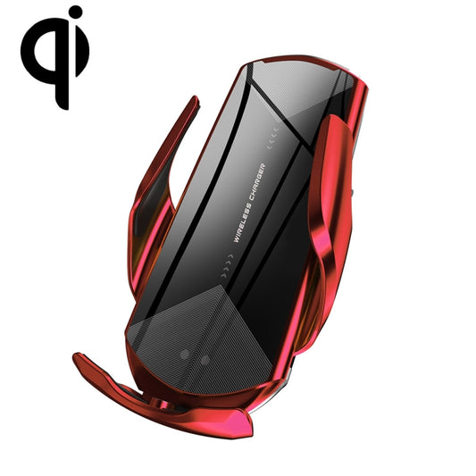 Q2 15W Universal Rotation Infrared Induction Magnetic Car Wireless Charging Mobile Phone Holder with Micro USB + 8 Pin + Type-C / USB-C Magnetic Connector, Q2 Red, Q2 Silver, Q2 Black