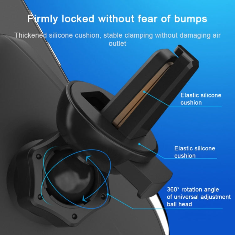 S7 15W QI 360 Degree Rotatable Infrared Induction Car Air Outlet Wireless Charging Mobile Phone Holder for 4.0-6.5 inch Mobile Phones