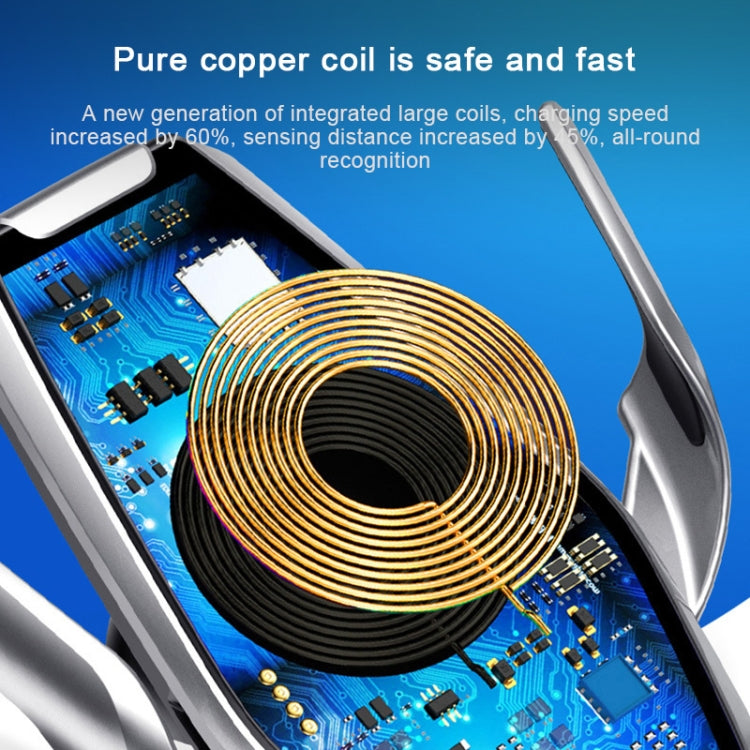 S7 15W QI 360 Degree Rotatable Infrared Induction Car Air Outlet Wireless Charging Mobile Phone Holder for 4.0-6.5 inch Mobile Phones