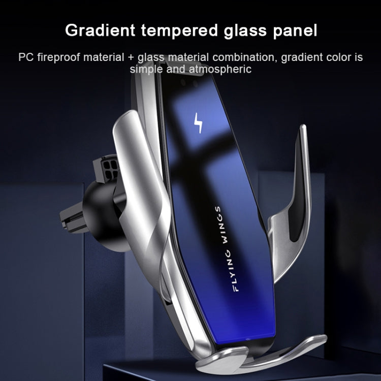 S7 15W QI 360 Degree Rotatable Infrared Induction Car Air Outlet Wireless Charging Mobile Phone Holder for 4.0-6.5 inch Mobile Phones