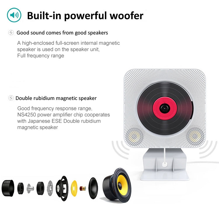 The Second Generation Portable Digital Display Bluetooth Speaker CD Player with Remote Control