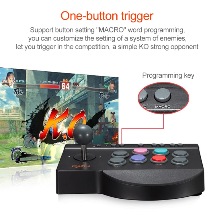 PXN PXN-0082 Gladiator Street Machine Game Handle Rocker Controller for Nintendo Switch / PC / Android System / PS3 / PS4 / XboxOne