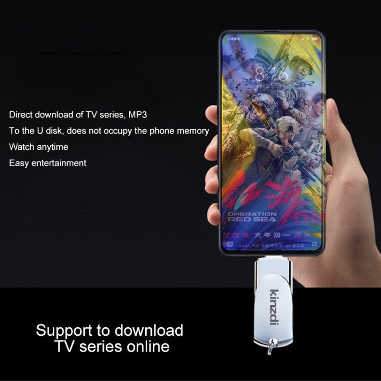 Kinzdi 32GB USB + 8 Pin Interface Metal Twister Flash U Disk