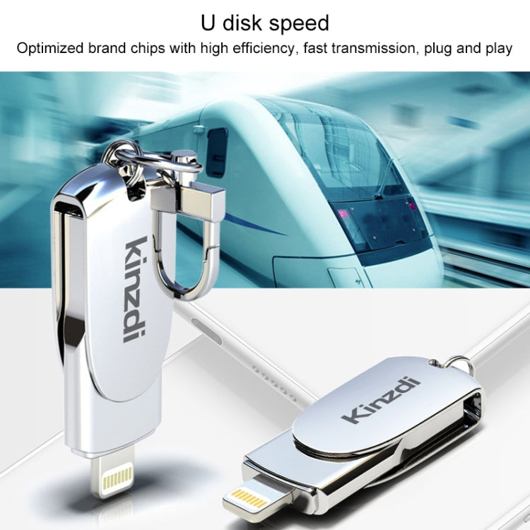 Kinzdi 32GB USB + 8 Pin Interface Metal Twister Flash U Disk