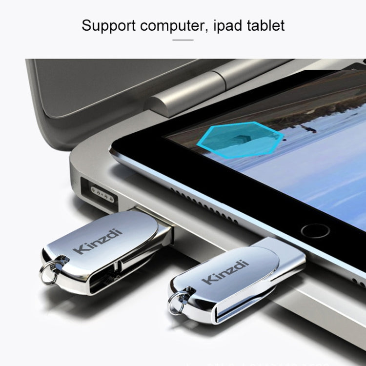 Kinzdi 32GB USB + 8 Pin Interface Metal Twister Flash U Disk