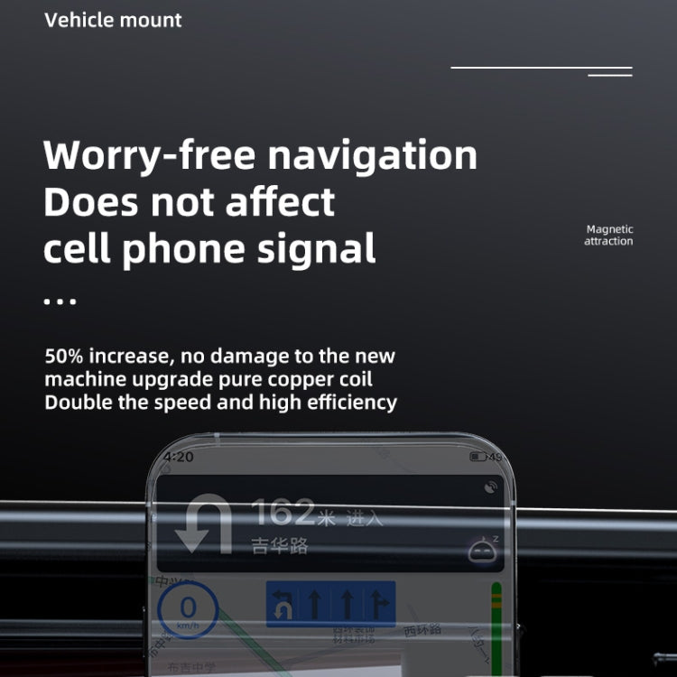 JJT-969 15W Max Output Magnetic Car Air Outlet Bracket Wireless Charger