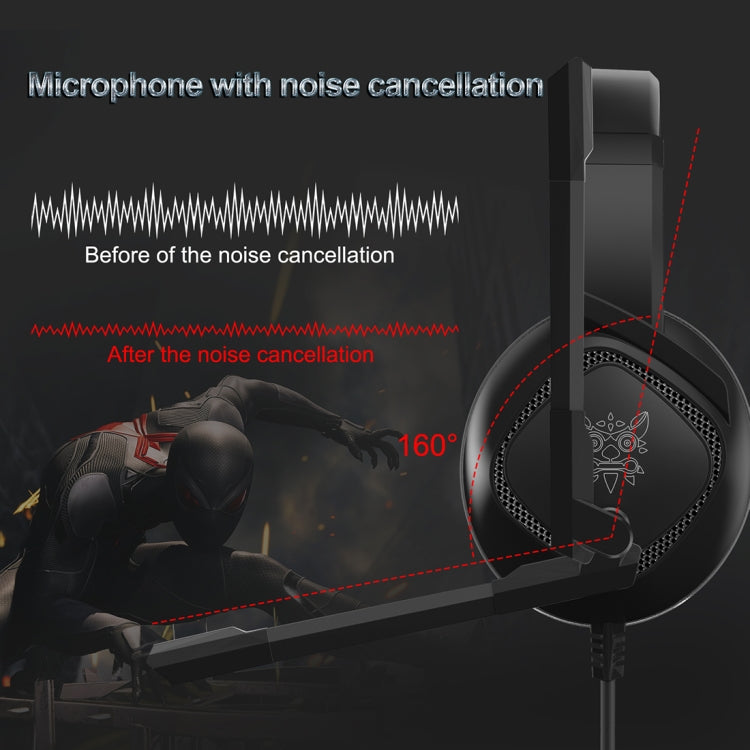 ONIKUMA K19 Single Plug Light Adjustable Gaming Headphone with Microphone