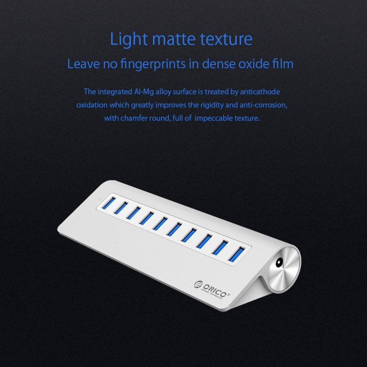ORICO M3H10-U3-V2 Aluminum Alloy 10 USB 3.0 Ports HUB