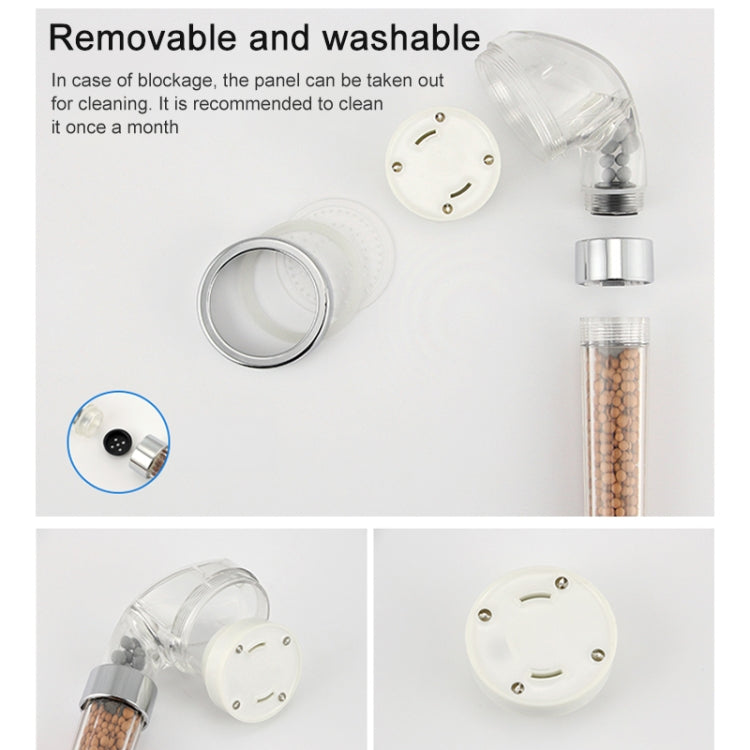 SDS-A23 15 LEDs ABS Temperature Sensor Negative Ions RGB LED Shower Head, Size: 23 x 6.5 x 5.8cm, Interface:  20mm