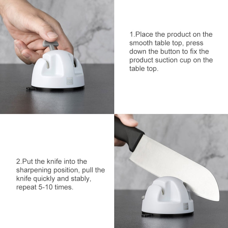 Original Xiaomi Youpin Huohou Kitchen Mini Double Wheel Knife Sharpener