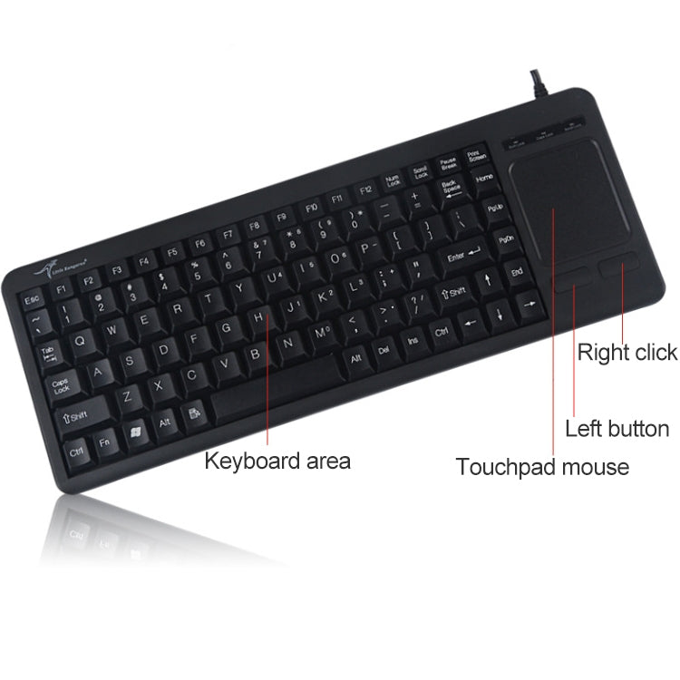 DS-8800 USB Interface Prevent Water Splashing Laser Engraving Character One-piece Wired Touchpad Keyboard, Length: 1.5m