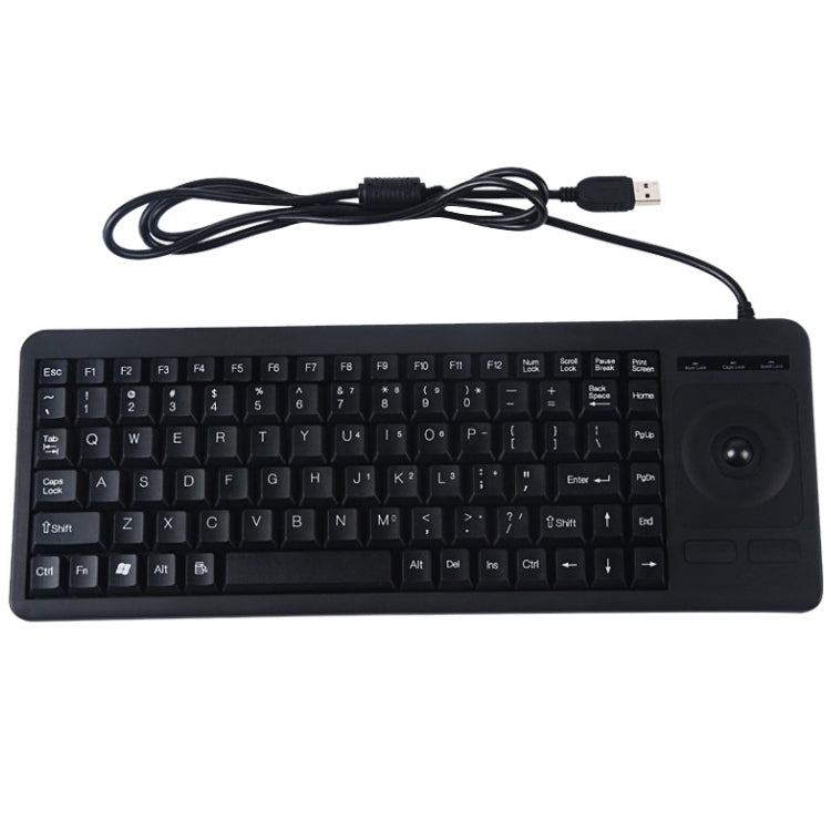 DS-8900 USB Interface Prevent Water Splashing Laser Engraving Character One-piece Wired Trackball Keyboard, Length: 1.5m