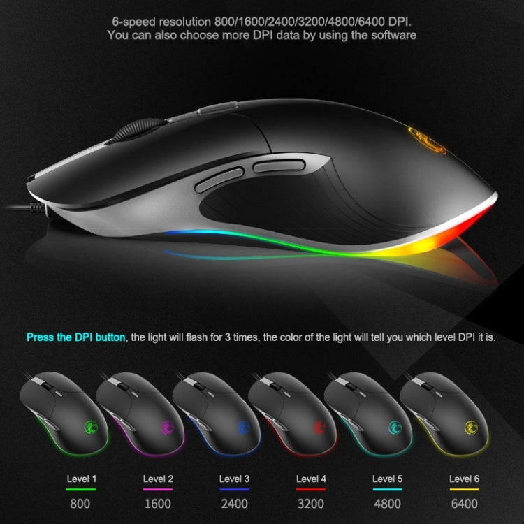 iMICE X6 Wired Mouse  6-button Colorful RGB Gaming Mouse