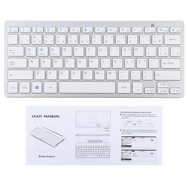 WB-8022 Ultra-thin Wireless Bluetooth Keyboard, Portuguese Keys