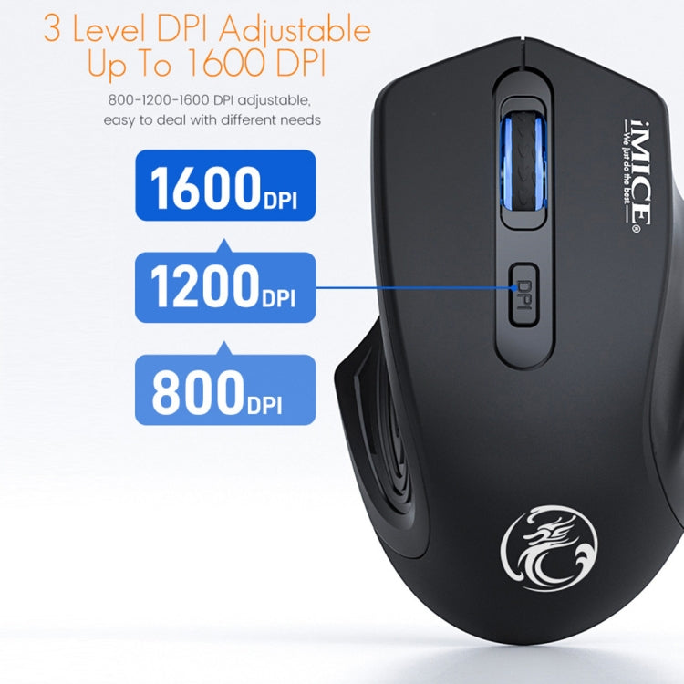 iMICE G-1800 Rechargeable  4 Buttons 1600 DPI 2.4GHz Silent Wireless Mouse for Computer PC Laptop