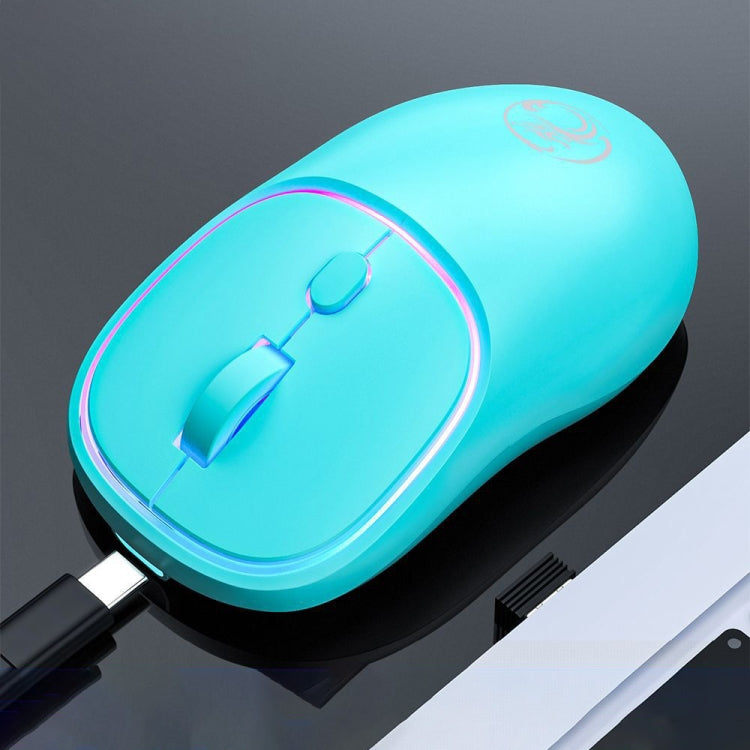 iMICE W-618 Rechargeable 4 Buttons 1600 DPI 2.4GHz Bluetooth Silent Wireless Mouse for Computer PC Laptop