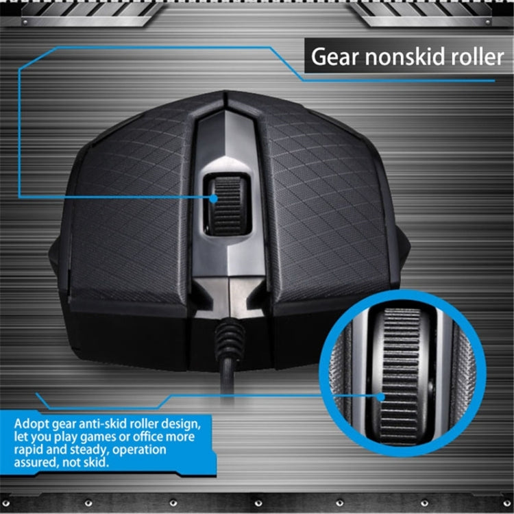 Chasing Leopard 129 USB Universal Wired Optical Gaming Mouse with Counter Weight, Length: 1.3m