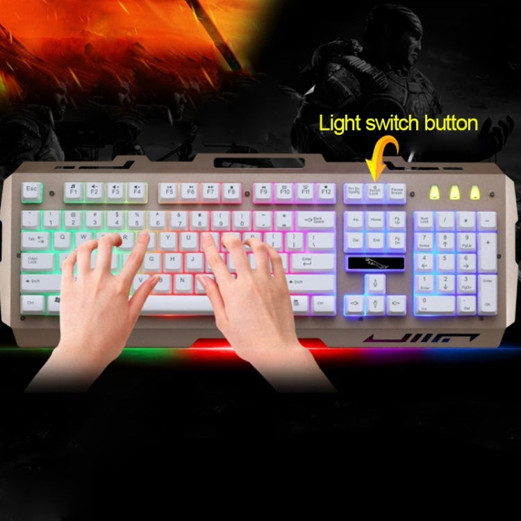 Chasing Leopard G700 USB RGB Backlight Wired Optical Gaming Mouse and Keyboard Set, Keyboard Cable Length: 1.35m, Mouse Cable Length: 1.3m