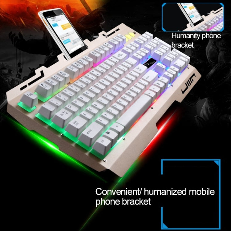 Chasing Leopard G700 USB RGB Backlight Wired Optical Gaming Mouse and Keyboard Set, Keyboard Cable Length: 1.35m, Mouse Cable Length: 1.3m