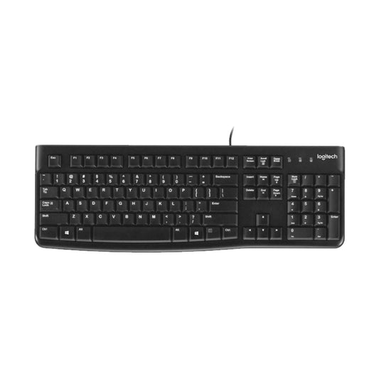 Logitech K120 USB Waterproof Splash Wired Keyboard for Desktop Computers / Laptops