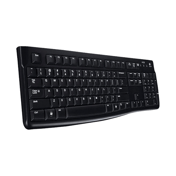 Logitech K120 USB Waterproof Splash Wired Keyboard for Desktop Computers / Laptops
