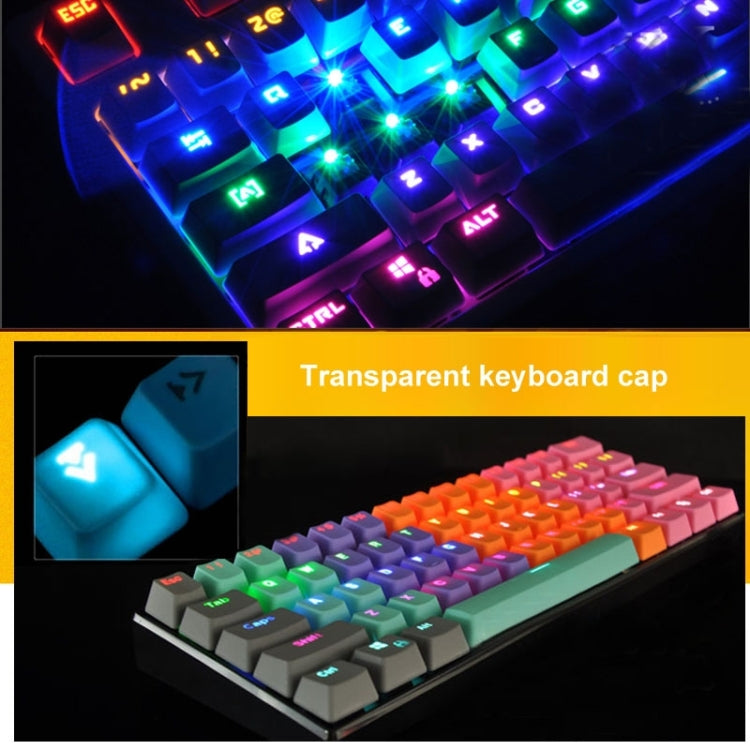 ABS Translucent Keycaps, OEM Highly Mechanical Keyboard, Universal Game Keyboard, Grey, Blue, Purple, Red, White, Yellow, Black, Orange, Pink