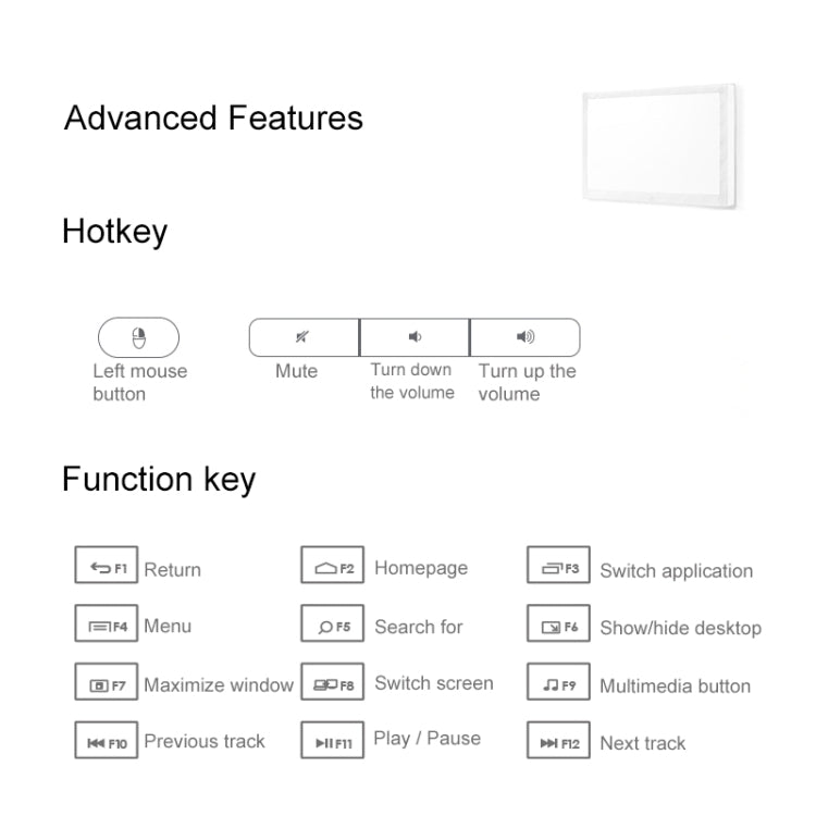 Logitech K400 Plus 2.4GHz Wireless Touch Control Keyboard, Wireless Range: 10m
