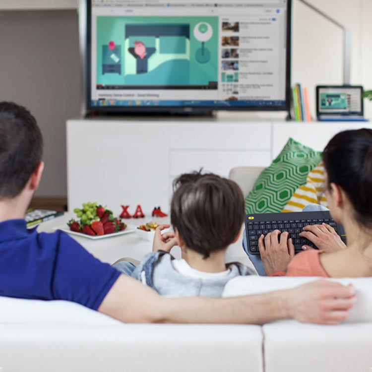 Logitech K400 Plus 2.4GHz Wireless Touch Control Keyboard, Wireless Range: 10m