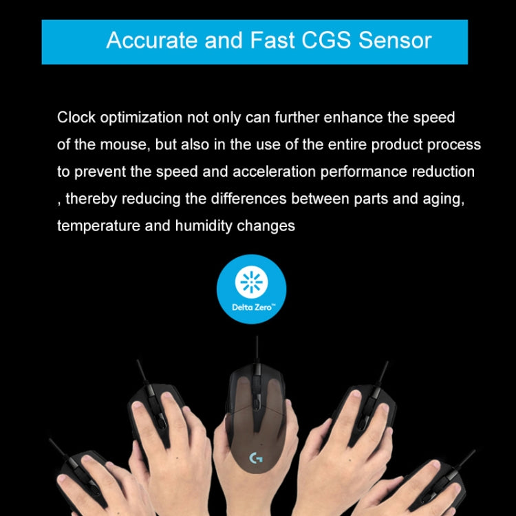 Logitech G102 6-keys RGB Glowing 6000DPI Five-speed Adjustable Wired Optical Gaming Mouse, Length: 2m