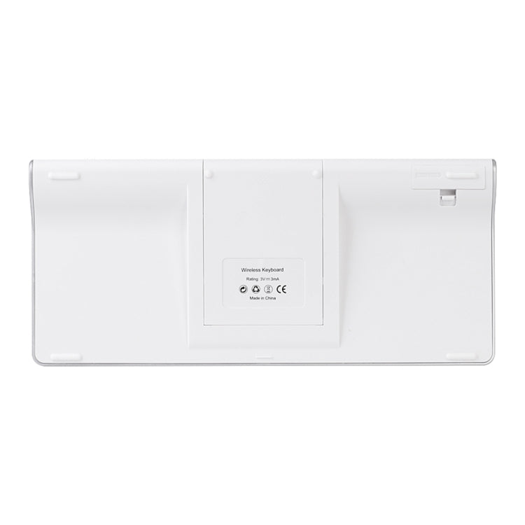 MC Saite 460BT 78 Keys Ultra-thin Mini Wireless Bluetooth Keyboard, Built-in Holder, Support Android / iOS / Windows System(Silver)