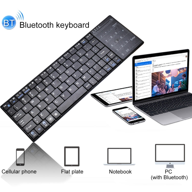 K-07 ABS Wireless Chargeable Bluetooth Touch Keyboard