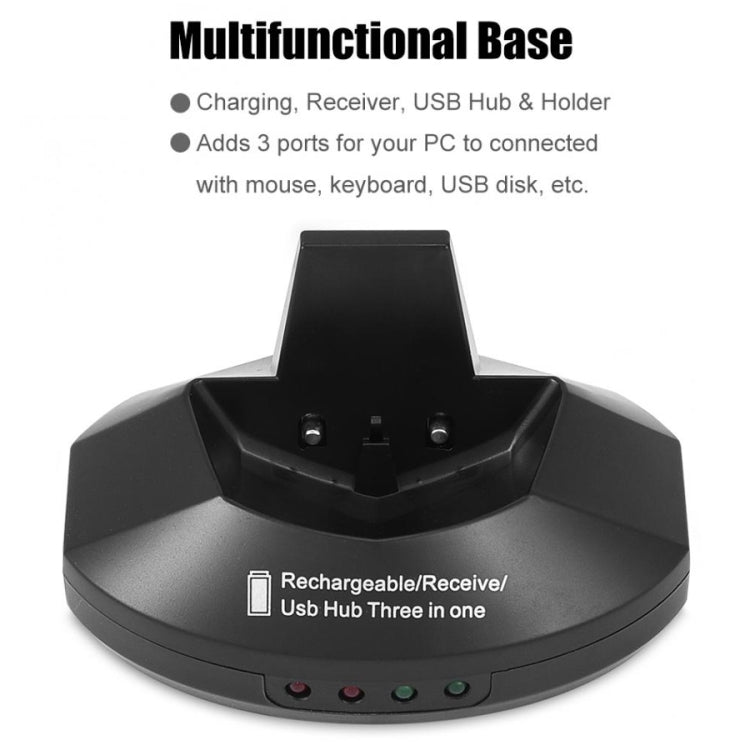 MZ-011 2.4GHz 1600DPI Wireless Rechargeable Optical Mouse with HUB Function, Blue, Silver, Black, Black Silver, White + Royal Blue, Pearl White